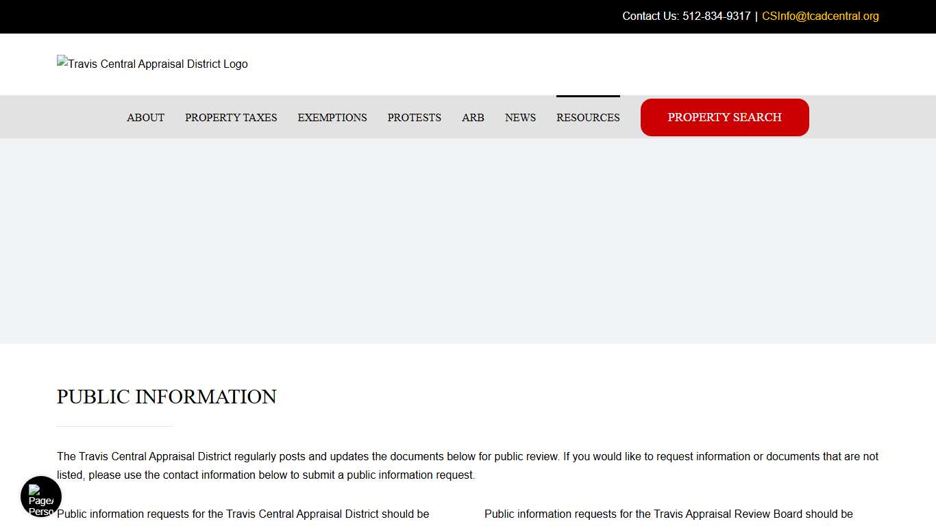 Public Information Travis Central Appraisal District